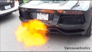 HUGE Flames shot by Lamborghini Aventador w/ iPE - Revs, Accelerations & Downshift!