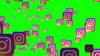 [4K] Instagram Icon Transitions - Green Screen