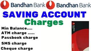 Bandhan bank saving account minimum balance charges Bandhan bank min balance charges 2024