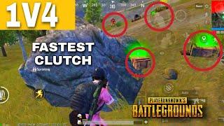 FASTEST 1V4 CLUTCH PUBG MOBILE