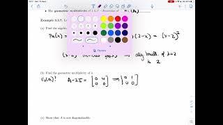 Linear Algebra 2 - 3.3.3 - Geometric and Algebraic Multiplicity of Eigenvalues (Video 1)