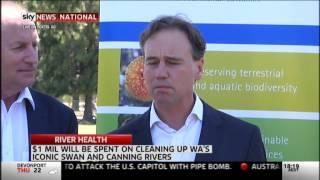 Steve Irons MP and Minister Greg Hunt announce Swan Canning River funding on Sky News Perth