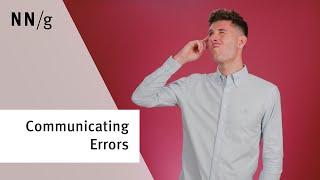 Error Messages: 4 Guidelines for Effective Communication