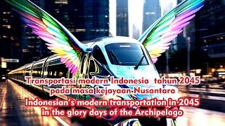 Modern Indonesian transportation in 2045 during the Glory of the archipelago