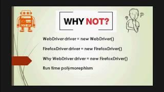 Why we write webdriver driver = new FireFoxDriver();
