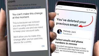 Facebook Gmail Remove Problem | You can't make this change at the moment Fb Gmail Remove Problem