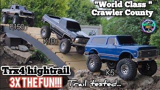 3 traxxas trx4 hightrails trailing at the amazing Crawler County . which is your favorite?