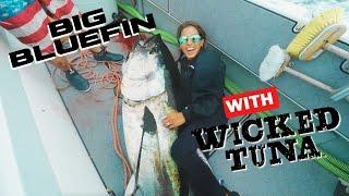 Girl Battles Big BLUEFIN TUNA with Wicked Tuna Crew, Hard Merchandise!