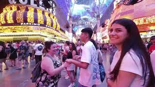 Las Vegas Freemont Street walk VR 180 3D