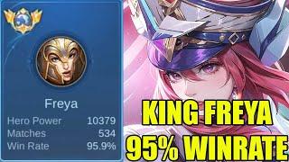 RAJA FREYA 95% winrate jadi jungler lebih over power gampang dapet savage - FREYA MOBILE LEGENDS