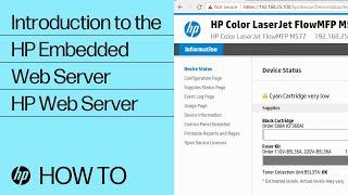 Introduction to the HP Embedded Web Server | HP Web Server | HP