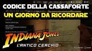 Soluzione Un giorno da ricordare (codice cassaforte) su Indiana Jones e l'antico cerchio