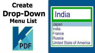 How to create a drop down menu in a fillable pdf using Kofax Power PDF