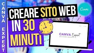 Come Creare  SITO WEB Completo con Canva in 30 MINUTI! DA NON CREDERE