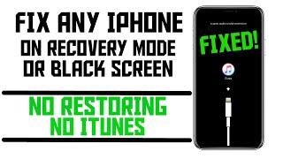 How to Fix ANY iPhone Stuck on Black Screen/iTunes Logo/Recovery Mode (NO iTunes Restoring)