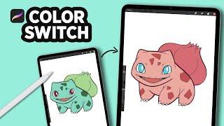 HOW to SWITCH COLORS in PROCREATE #Shorts