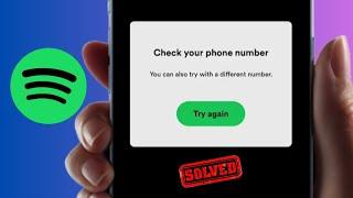 Spotify Phone Number Login Problem 2023 || How to Solve Spotify Login Problem With Phone Number ||