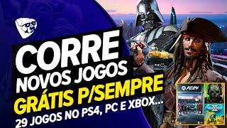 CORRE !!! Novos JOGOS GRÁTIS Para VOCÊ Pegar PARA SEMPRE No PS4, PC e XBOX  !!! 29 JOGOS GRÁTIS !!!