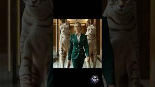 Charming Lady with Playful Devon Rex Cats – Elegance Meets Beauty | #shorts #trending #youtubeshorts