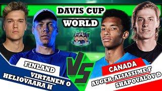 LIVE: Auger-Aliassime F & Shapovalov D VS  Heliovaara H. / Virtanen O • Davis Cup 2024   #daviscup