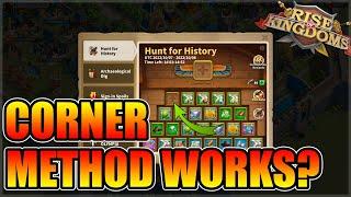 LESS GEMS & MORE BLUEPRINTS!? Rise Of Kingdoms Hunt For History Strategy Test! [Corner Method]