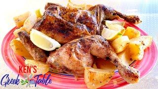 Greek Spatchcock Roast Chicken With Lemon Potatoes | Dinner Ideas With Chicken | Ken's Greek Table