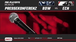 DEL2 Pressekonferenz Pre-Playoffs Spiel 1: Blue Devils Weiden vs. EC Bad Nauheim