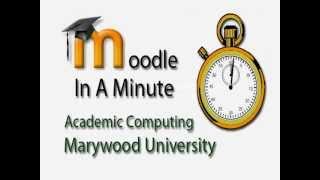 Moodle in a Minute - Course Announcements / News Forum