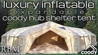 ENORMOUS INFLATABLE COODY HUB SHELTER TENT UNBOXING SETUP REVIEW