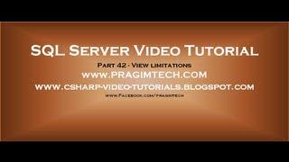 View limitations in sql server   Part 42
