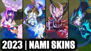 ALL NAMI SKINS SPOTLIGHT 2023 | League of Legends