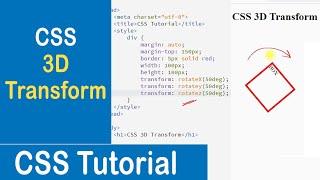 #44 CSS 3D Transform | Translate3D() | Scale3D() | Rotate3D() | matrix3D() | CSS Tutorial