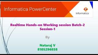 Informatica ETL Tool | Informatica Training | RAJ |  Realtime online hands on working  - Session-1