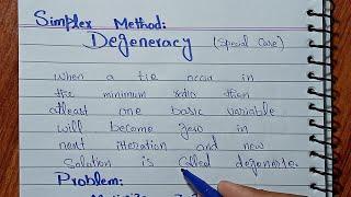 Degeneracy In Simplex Method || Special Case of Simplex Method in Urdu/Hindi || Operation Research