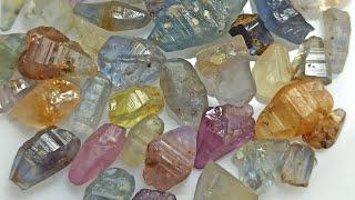 Ceylon Natural Glass Body Sapphire Crystal Collection (Corundum Crystal)