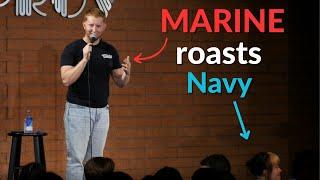 Marine comic ROASTS Navy veteran during crowd work (Standup Comedy)