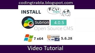 Install Subrion 4.0.5 on Windows 7 localhost XAMPP 5.6.28 - open source PHP CMS byAO