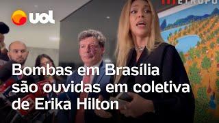 Explosão em Brasília: Bombas são ouvidas durante coletiva de Erika Hilton; veja o momento