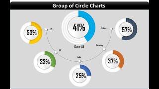 Info-graphics: Group of Circle Charts in Excel