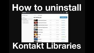 How to remove a library from Native Instruments Access (Mac OS) | Delete Uninstall Kontakt