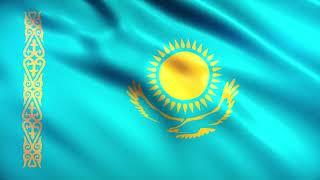 [10 Hours] Kazakhstan Flag Waving - Video & Audio - Waving Flags