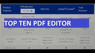 Top 10 PDF Editor for Windows, Mac, Android, iOS