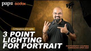 3 Point Lighting in Portrait Photography with Godox Lights by Sachin Bhor | Hindi