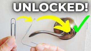 How to Open a Locked Bedroom / Bathroom Door With a Paperclip (& What NOT to Do)