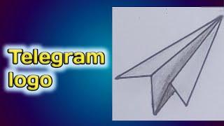 Telegram logo drawing | How to draw a Telegram logo easily #art #drawing