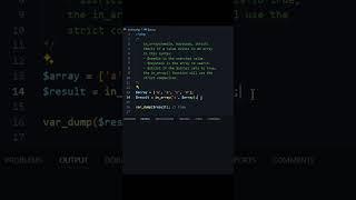 PHP in_array() Function: Check for Value Existence in an Array  #coding #programming #php #shorts