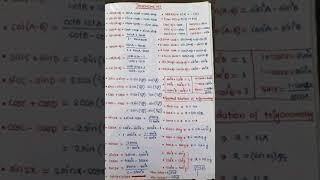 all trigonometry formulas of 11th class.#trigonometry #formulas #inandoutfacts #physicswallah