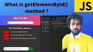 What is getElementById() method | Live Example| getElementById() explained tutorial