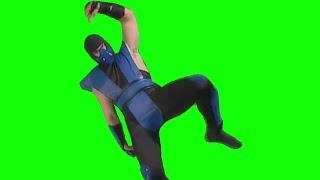 Sub-Zero falling green screen