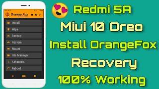 Redmi 5A Install OrangeFox Recovery With Oreo Version | How to Install Orange fox Recovery Redmi 5A